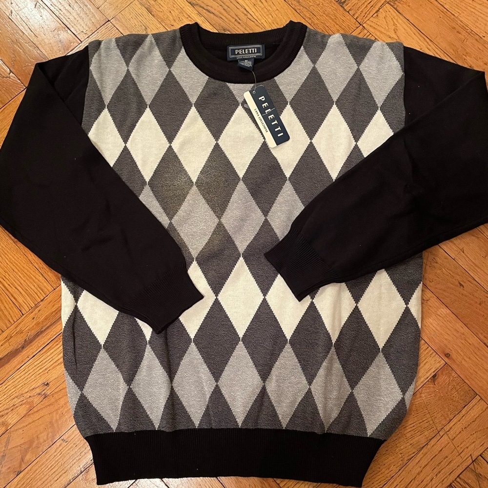 Men’s Vintage Peletti Argyle Sweater